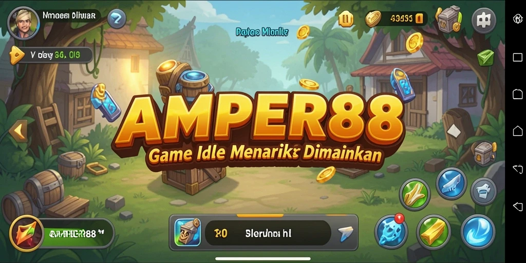Tampilan gameplay AMPER88 yang menawan dan santai.