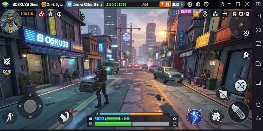 Tampilan gameplay menarik dari BOSKU33 dalam simulasi yang seru.