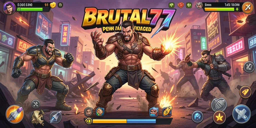 Tampilan gameplay seru dan menarik dari BRUTAL77 dalam aksi arcade.