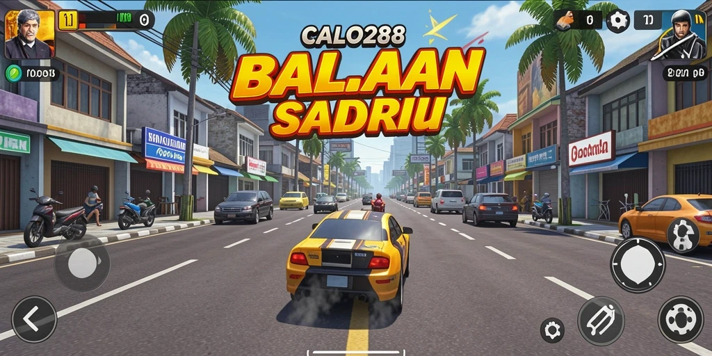 Screenshot gameplay CALO288 yang menampilkan aksi balapan seru.