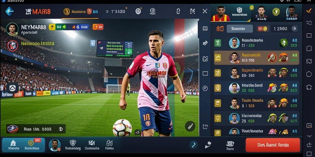 Screenshot utama NEYMAR88 menampilkan tampilan taruhan olahraga yang interaktif.