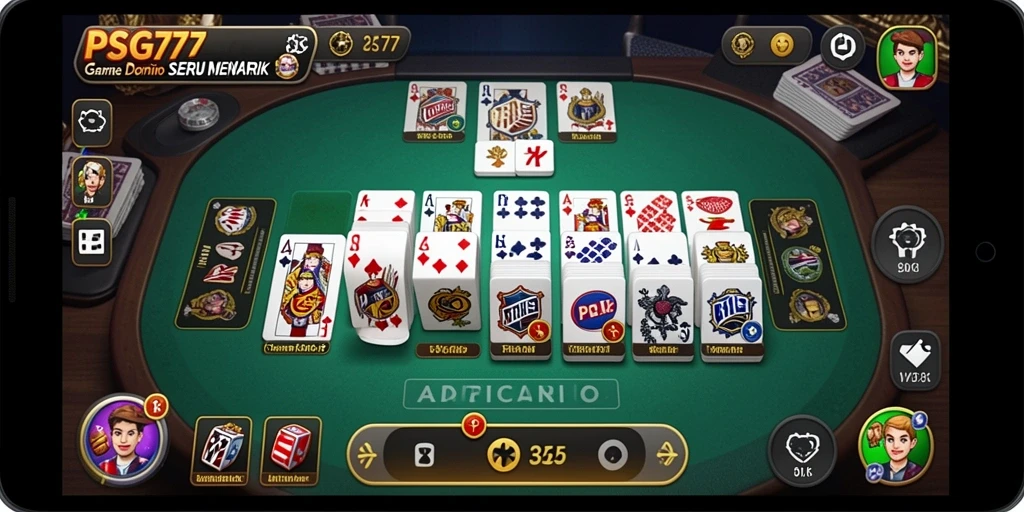 Tampilan gameplay Domino yang seru dan mengasyikkan di PSG77.